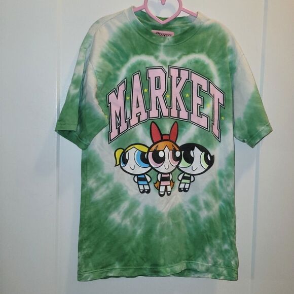 THE POWERPUFF GIRLS X MARKET ARC TIE-DYE T-SHIRT Small - Picture 1 of 5